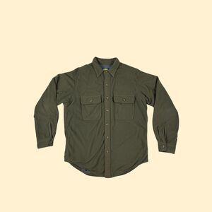 90s/Y2K Cabelas L fleece button down, vintage 2000s button down jacket/shirt